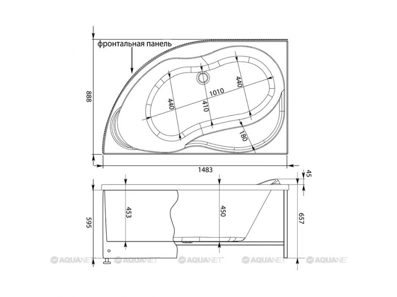 Купить Акриловая ванна Aquanet Graciosa 150x90 (203940/203941)