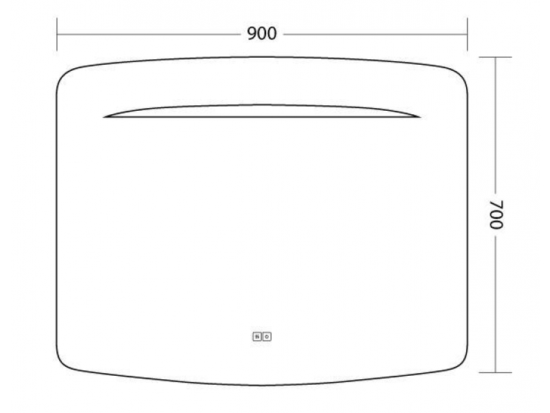 Купить Зеркало Art&Max Gina AM-Gin-900-700-DS-F-H 90 x 70 см с подсветкой, диммер, антизапотевание