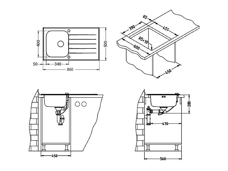 Купить Мойка кухонная Alveus Glassix 10 1102928