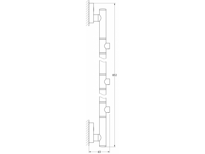 Купить Штанга трехпозиционная FBS Luxia LUX 075 длина 83 см