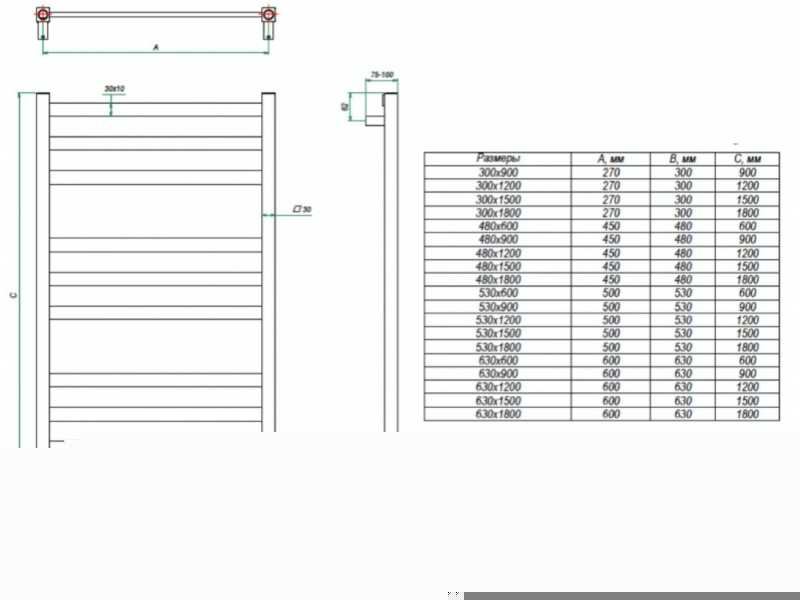 Купить Полотенцесушитель электрический Grota Vento 30 x 90 см, ширина 30 см, высота 90 см, матовый