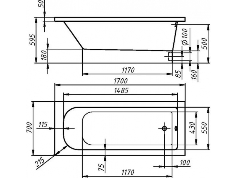 Купить Ванна из искусственного камня Фэма Виктория 170x70