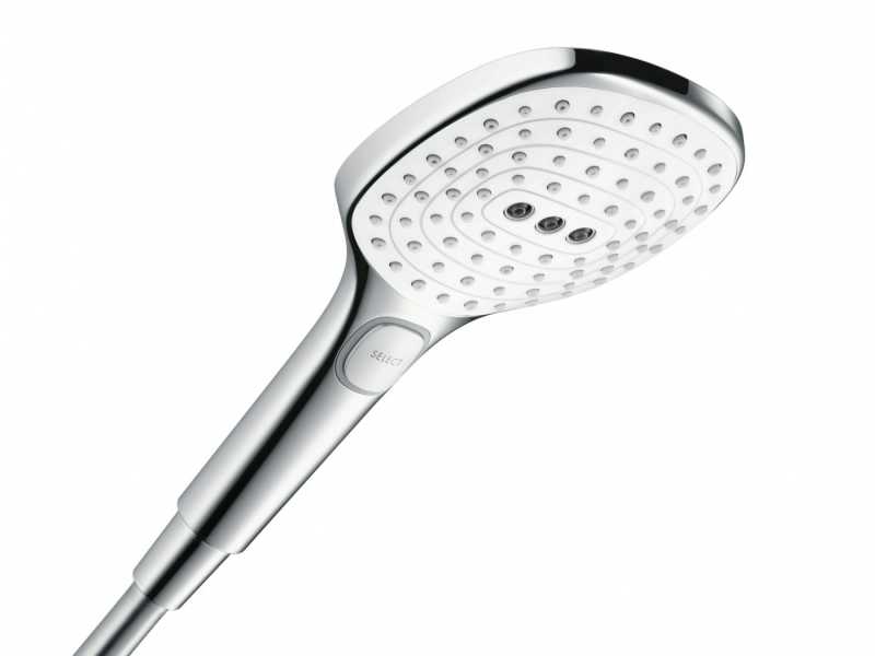 Купить Ручной душ Hansgrohe 26520400 Raindance Select E120 3jet, 12 см, 3 режима лейки, белый хром