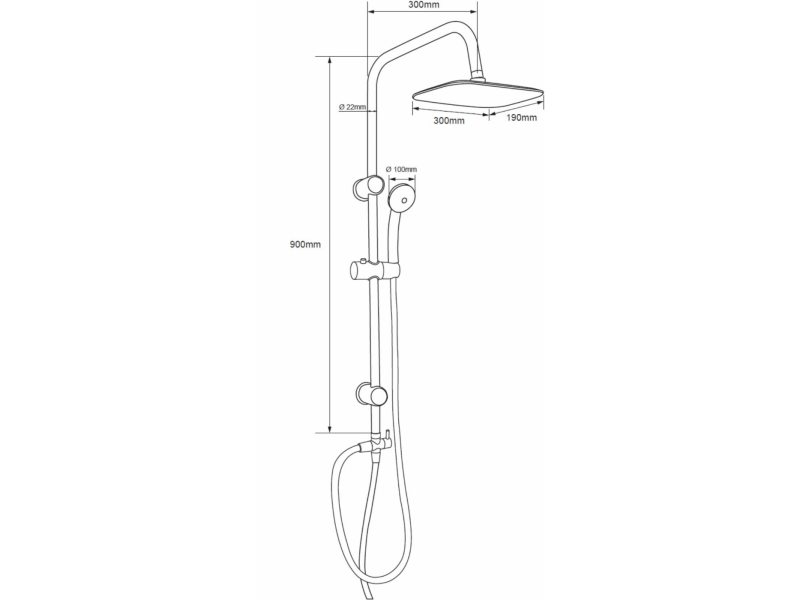 Купить Душевая колонна Aquanet Passion RC AF300-70-RC-C, верхний душ 30 x 19 см, хром, 243320