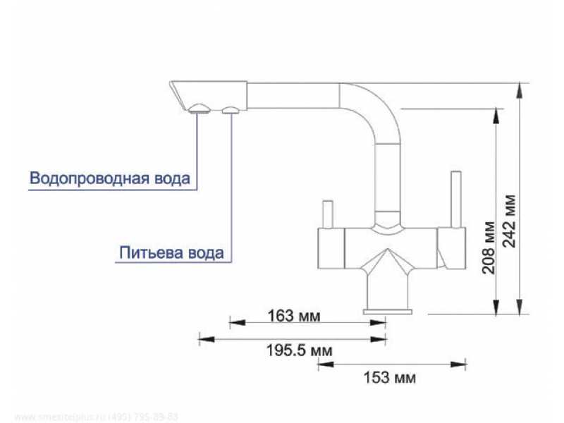 Купить Смеситель WasserKRAFT A8027 для кухни под фильтр, матовый хром