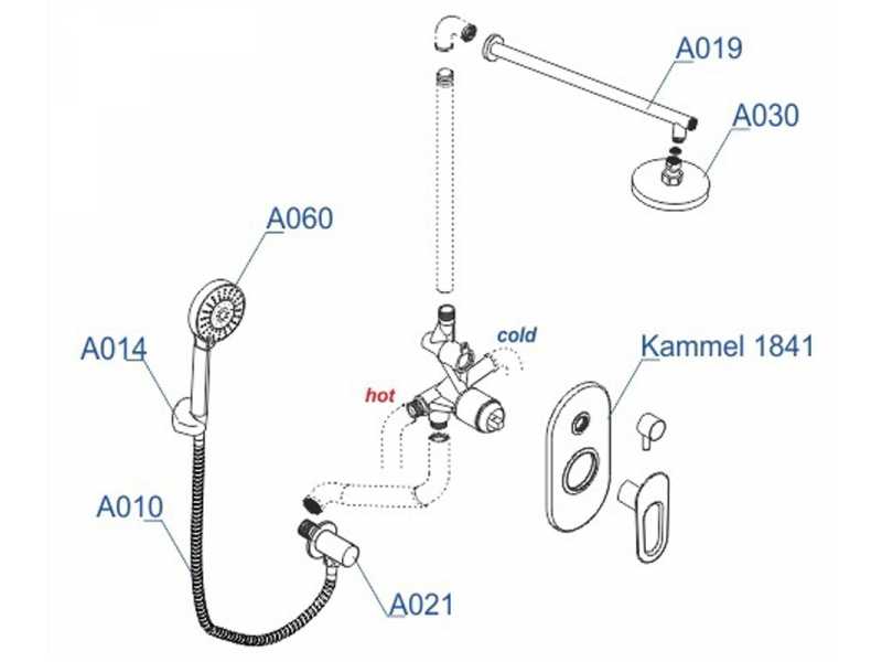 Купить Душевая система WasserKRAFT A16830, скрытый монтаж, хром