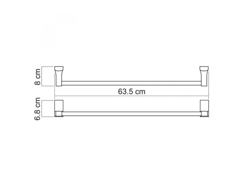 Купить Полотенцедержатель WasserKRAFT Leine 5030, 63.5 см, хром