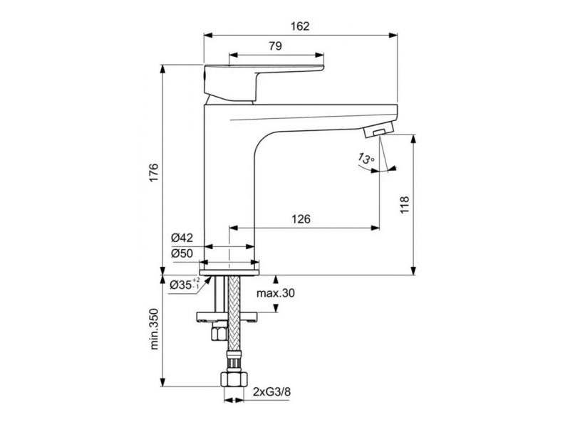 Купить Смеситель Ideal Standard Cerafine Model O для раковины, хром, BC554AA