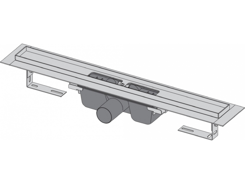 Купить Водоотводящий желоб AlcaPlast APZ1SMART-LINE-650 с порогами для перфорированной решетки