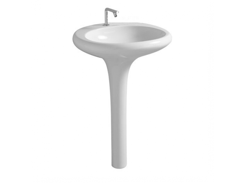 Купить Раковина Vitra Istanbul 4261B003-0041 монолит 60 см с 1 отверстием, цвет белый