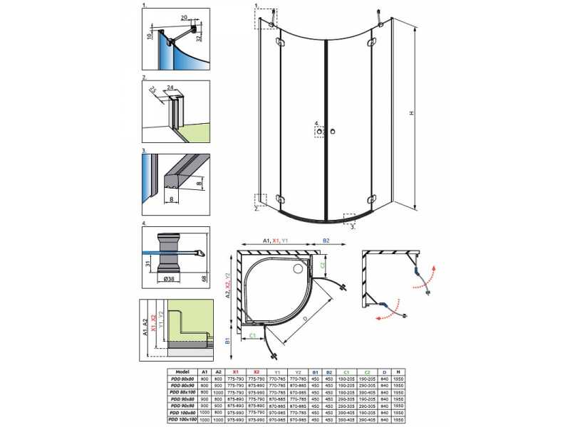 Купить Душевой уголок Radaway Torrenta PDD/E 100 x 80 х 195 см, стекло прозрачное, профиль хром, 131640-01-01