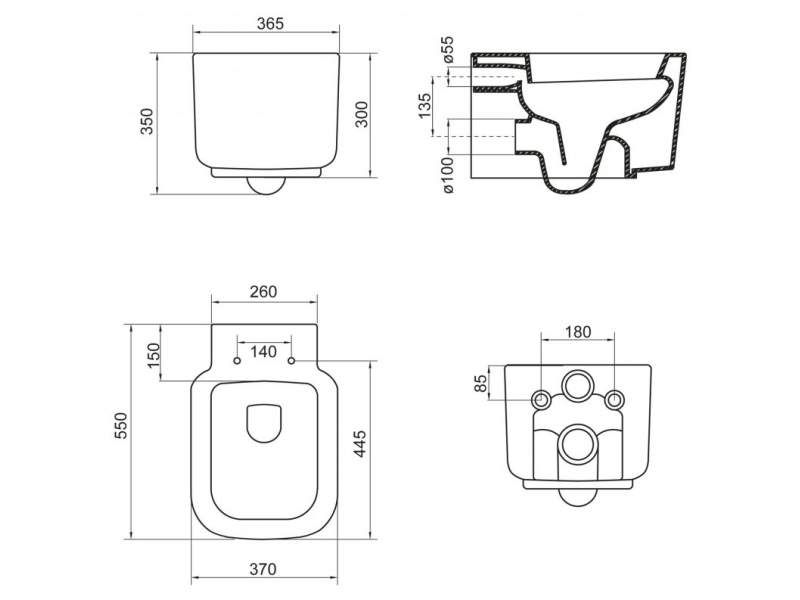 Купить Подвесной унитаз BelBagno Vaso, белый, BB127CH