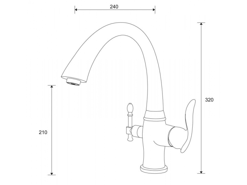 Купить Смеситель Zorg Clean Water ZR 340 YF BR для кухни под фильтр, бронза