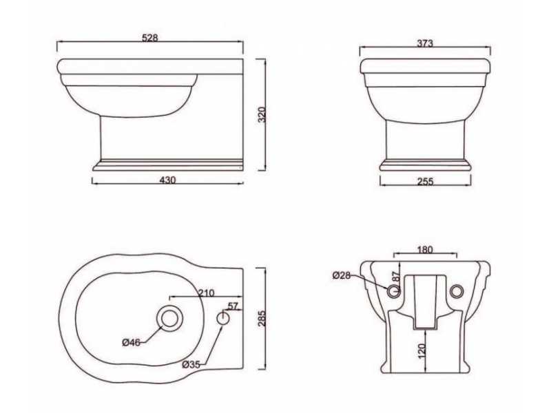 Купить Подвесное биде BelBagno Boheme, белое, BB115BH