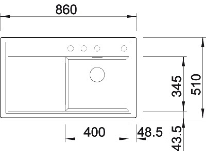 Купить Мойка Blanco Zenar 45 S 523838 крыло справа, кофе