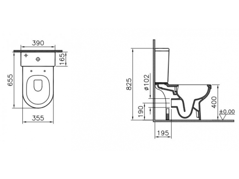 Купить Напольный унитаз Vitra S50 9797B003-7203 безободковый