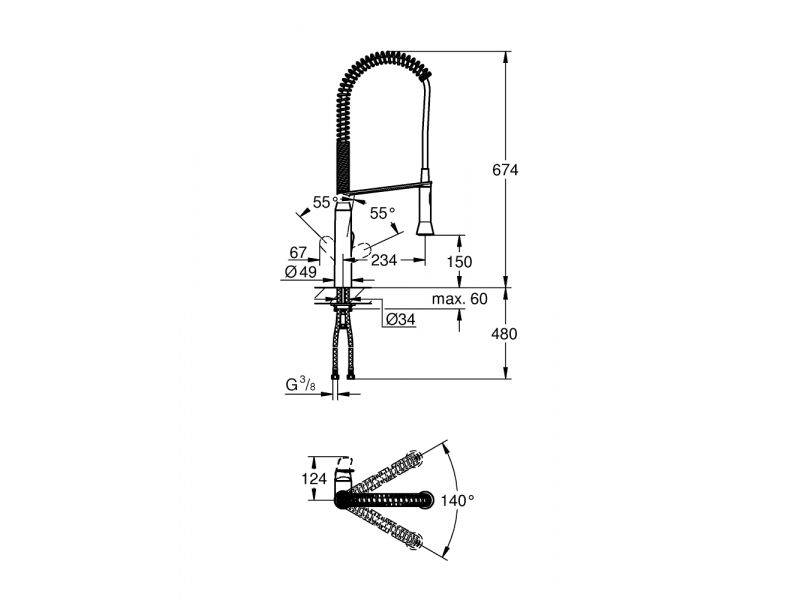 Купить Смеситель Grohe K7 32950000 для кухни, хром