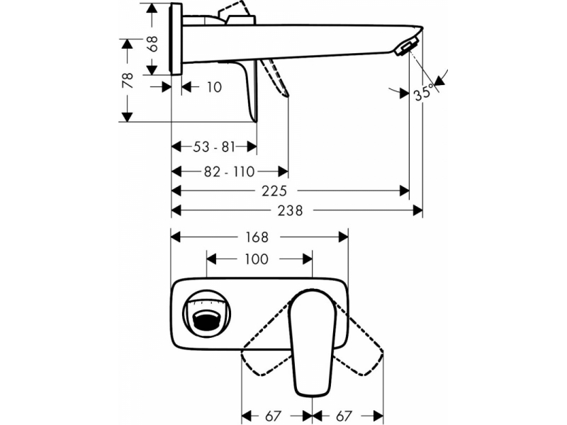 Купить Смеситель Hansgrohe Talis E для раковины, золото, 71734990