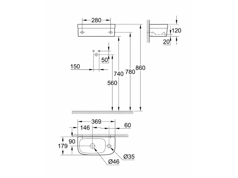 Купить Раковина Grohe Euro Ceramic 39327000, 37 см, альпин-белый