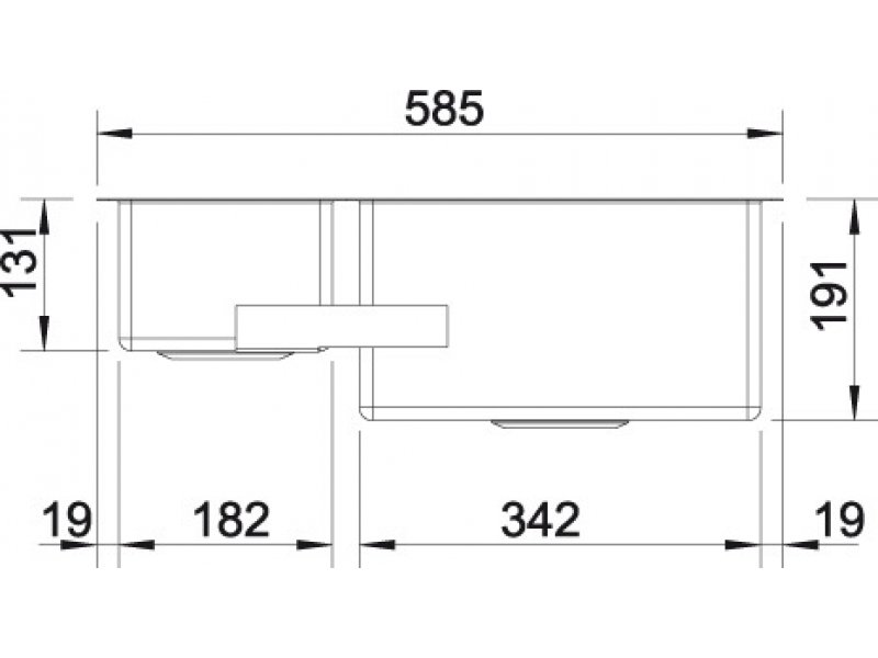 Купить Мойка Blanco Claron 340/180-U 517226 (517227), левая/правая