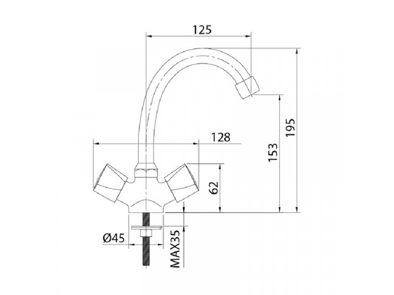 Купить Смеситель Milardo Tring TRISB00M01 для раковины, хром