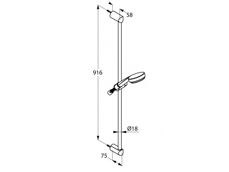 Купить Душевой гарнитур Kludi Logo 3S 6839005-00, длина штанги 90 см, держатель прозрачный пластик, цвет хром