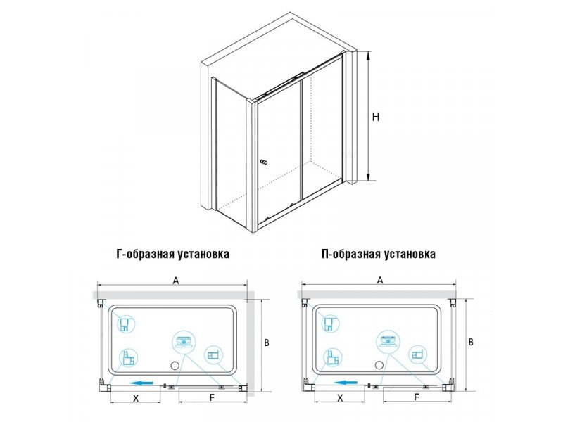 Купить Душевой уголок RGW CL-45, 04094559-11, 150 х 90 x 185 см, дверь раздвижная, стекло прозрачное, хром