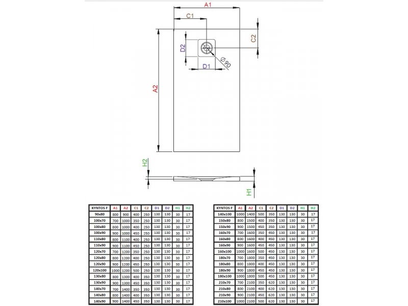 Купить Поддон для душа Radaway Kyntos F, 120 x 80 см, прямоугольный, HKF12080-64