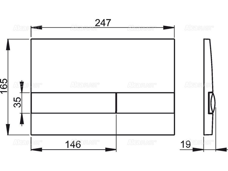 Купить Клавиша смыва AlcaPlast M1725, золото/глянцевый