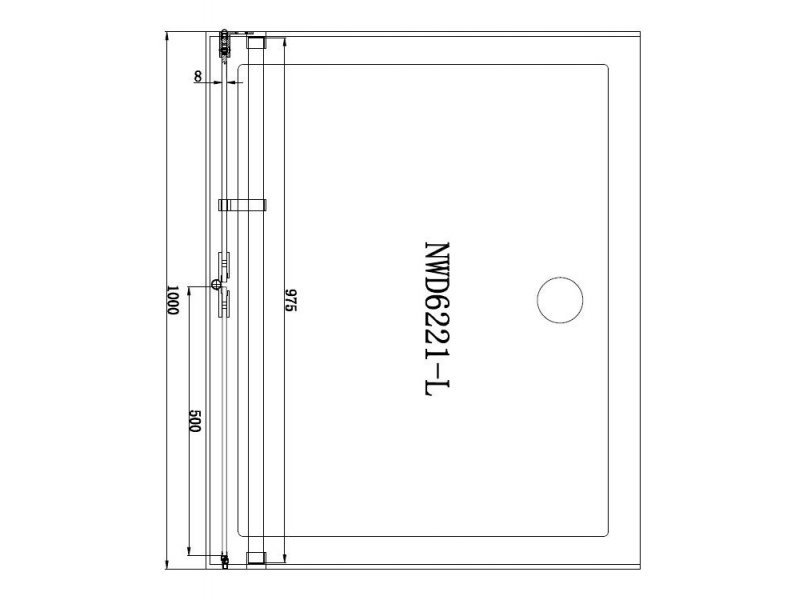 Купить Душевая дверь в нишу Aquanet Beta NWD6221 L/R 100*200 см с поддоном (187808/187809)