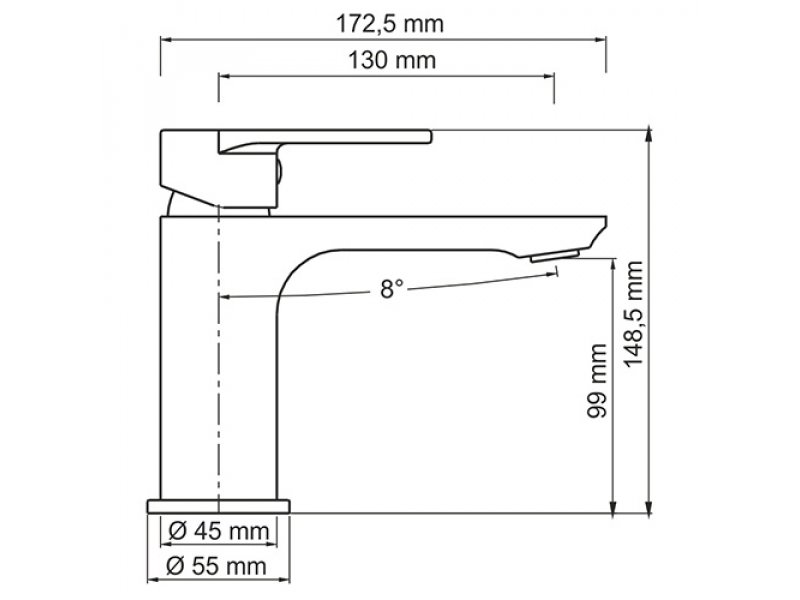 Купить Смеситель WasserKRAFT 7403 для раковины, черный