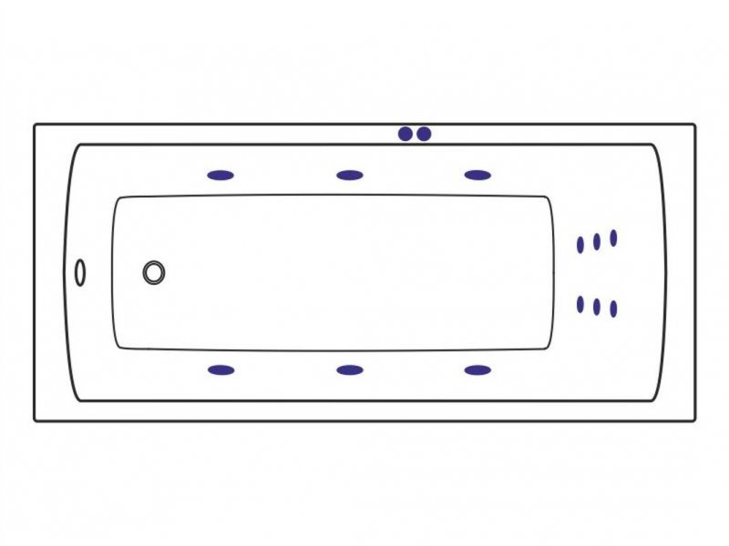 Купить Ванна гидромассажная Excellent Aquaria 170 x 75 см, LINE, хром