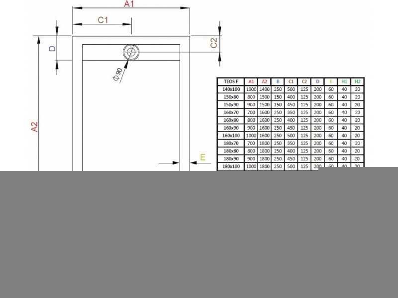 Купить Поддон для душа Radaway Teos F, 160 x 70 см, прямоугольный, HTF16070-04