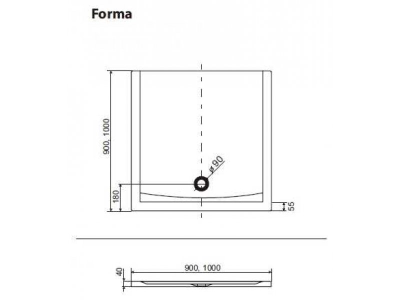 Купить Поддон душевой Excellent Forma Compact 90*90 см