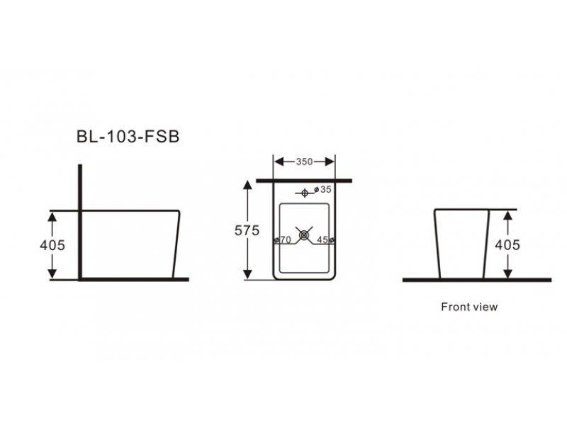 Купить Биде Aquanet Tavr-B1 BL-103-FSB (203356), напольное