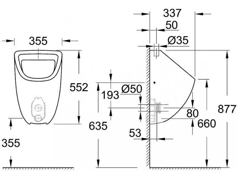 Купить Писсуар Grohe Bau Ceramic 39439000