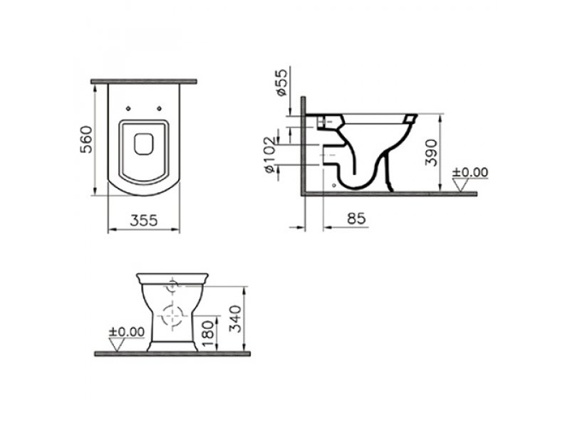 Купить Приставной унитаз Vitra Serenada 4164B003-0075