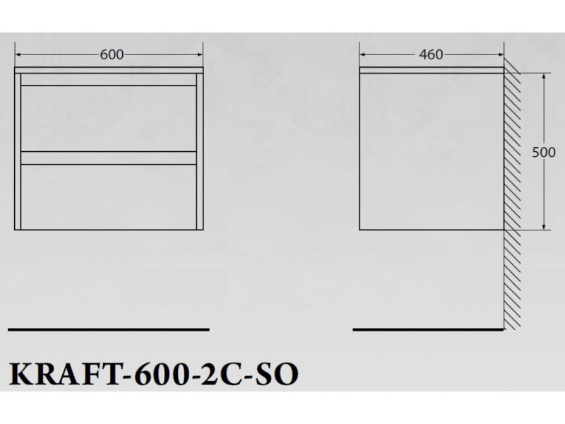 Купить Тумба под раковину BelBagno Kraft KRAFT-600-2C-SO-RT подвесная, Rovere Tabacco