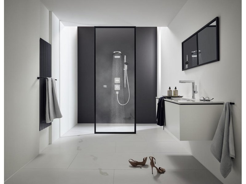 Купить Душевой гарнитур Hansgrohe Pulsify Select, лейка Relaxation 3 режима, белый матовый, диск черный, 24170700