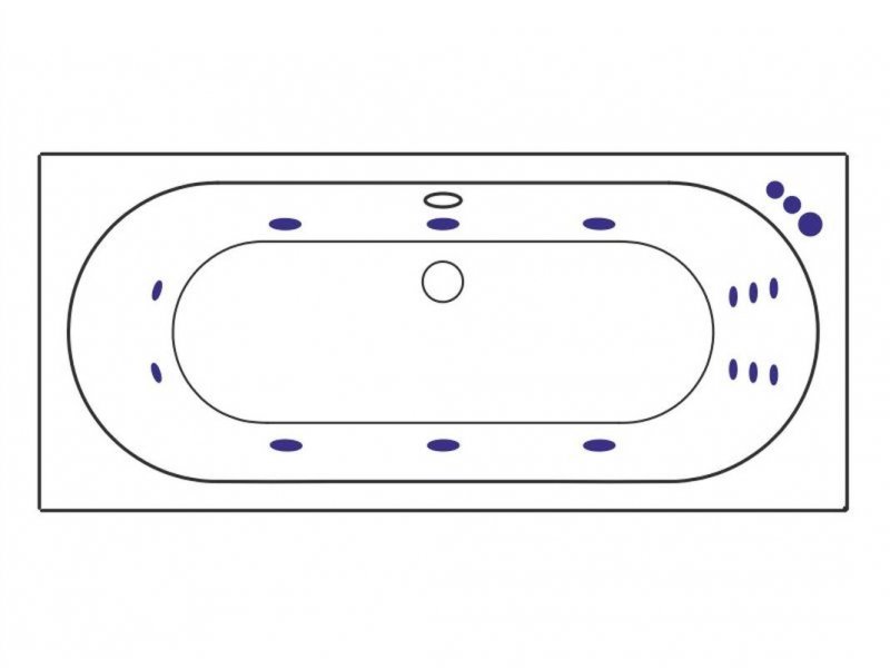 Купить Ванна гидромассажная Excellent Oceana 180 x 80 см, SMART, хром