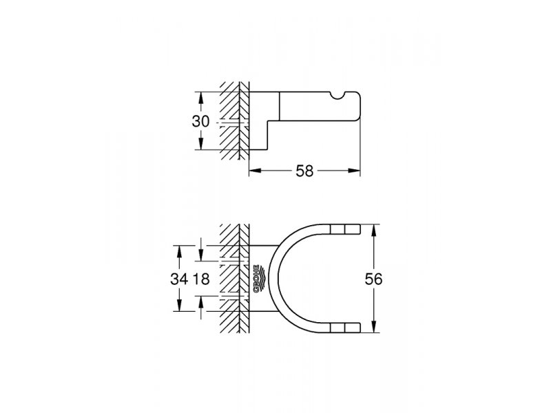 Купить Крючок двойной Grohe Selection 41049DA0, розовая бронза глянец