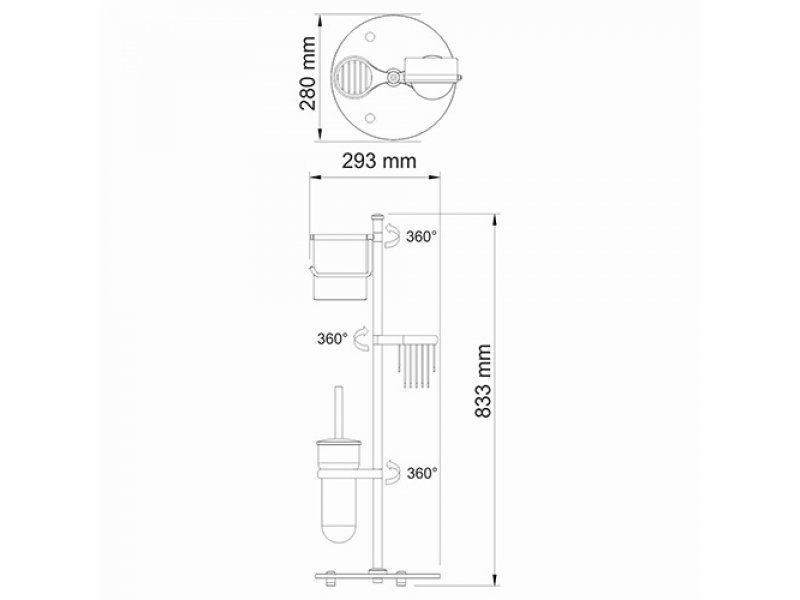 Купить Комбинированная напольная стойка WasserKRAFT 1236