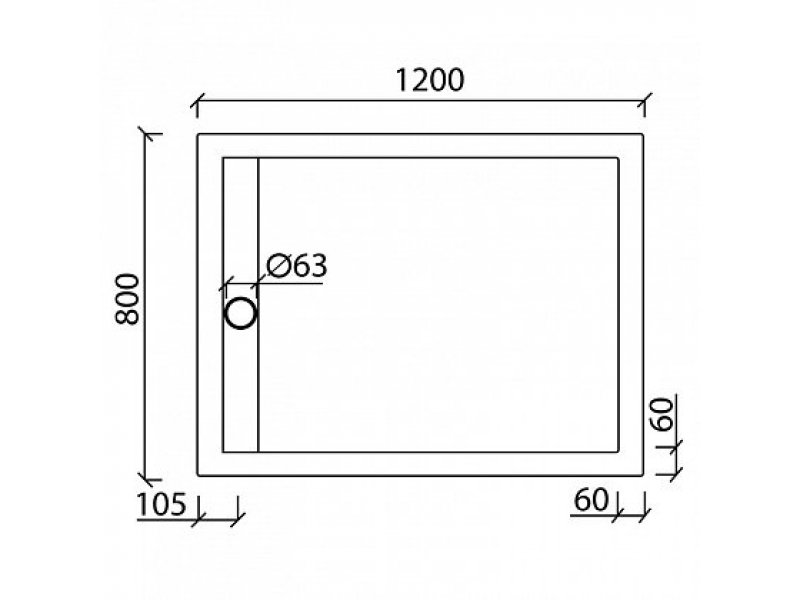 Купить Поддон для душа Aquanet Stone Lite 120 x 80 см, с ножками и панелью, из искусственного камня