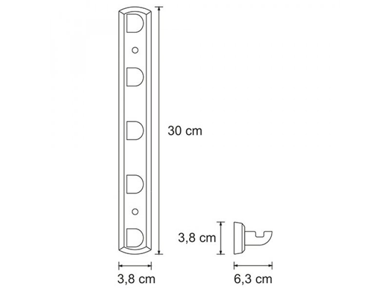 Купить Крючок настенный WasserKraft Kammel 8375, 5 крючков