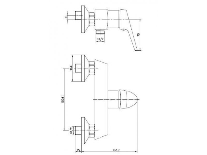 Купить Смеситель Aquanet Round Handle SD90707 (187225) для душа