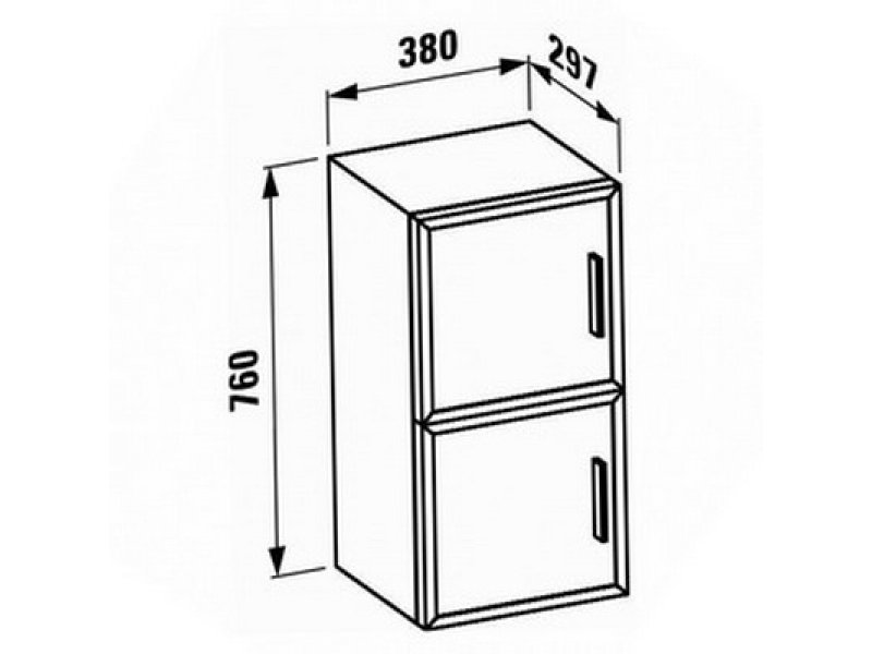 Купить Пенал Laufen Case 7895.1.070.500.1 белый петли слева