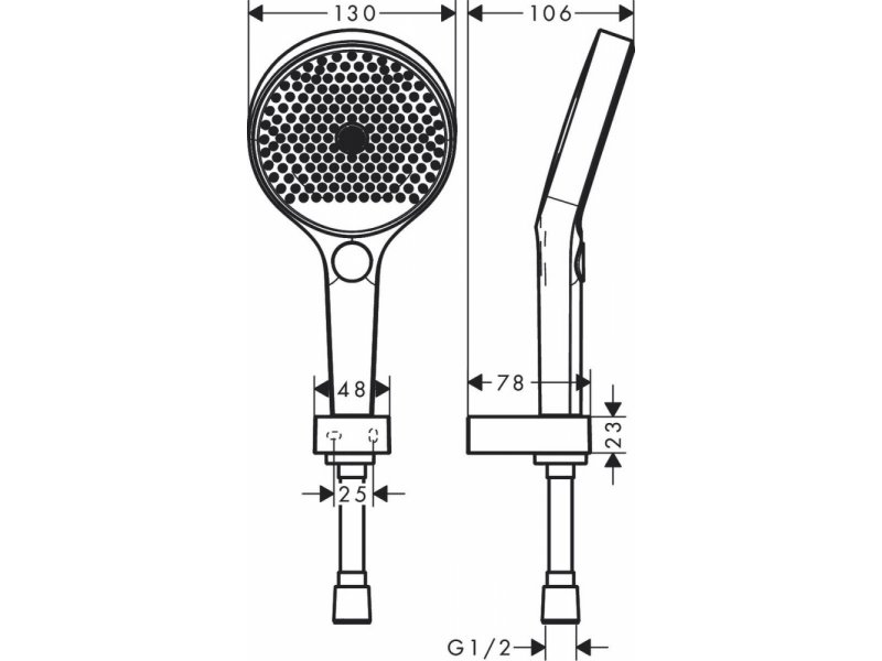 Купить Душевой набор Hansgrohe Rainfinity 130 3jet Porter 26852000, шланг 125 см, хром