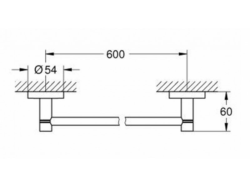 Купить Полотенцедержатель Grohe Essentials 40366GL1, 60 см, холодный рассвет глянец