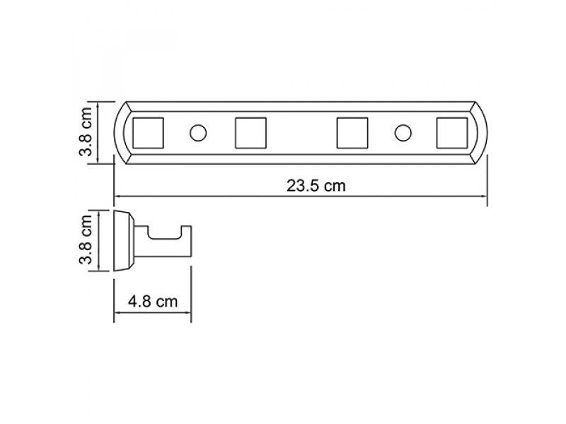 Купить Крючок настенный WasserKRAFT 6574, 4 крючка