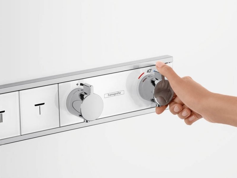 Купить Смеситель Hansgrohe RainSelect для душа, термостатический, белый/хром, 15357400